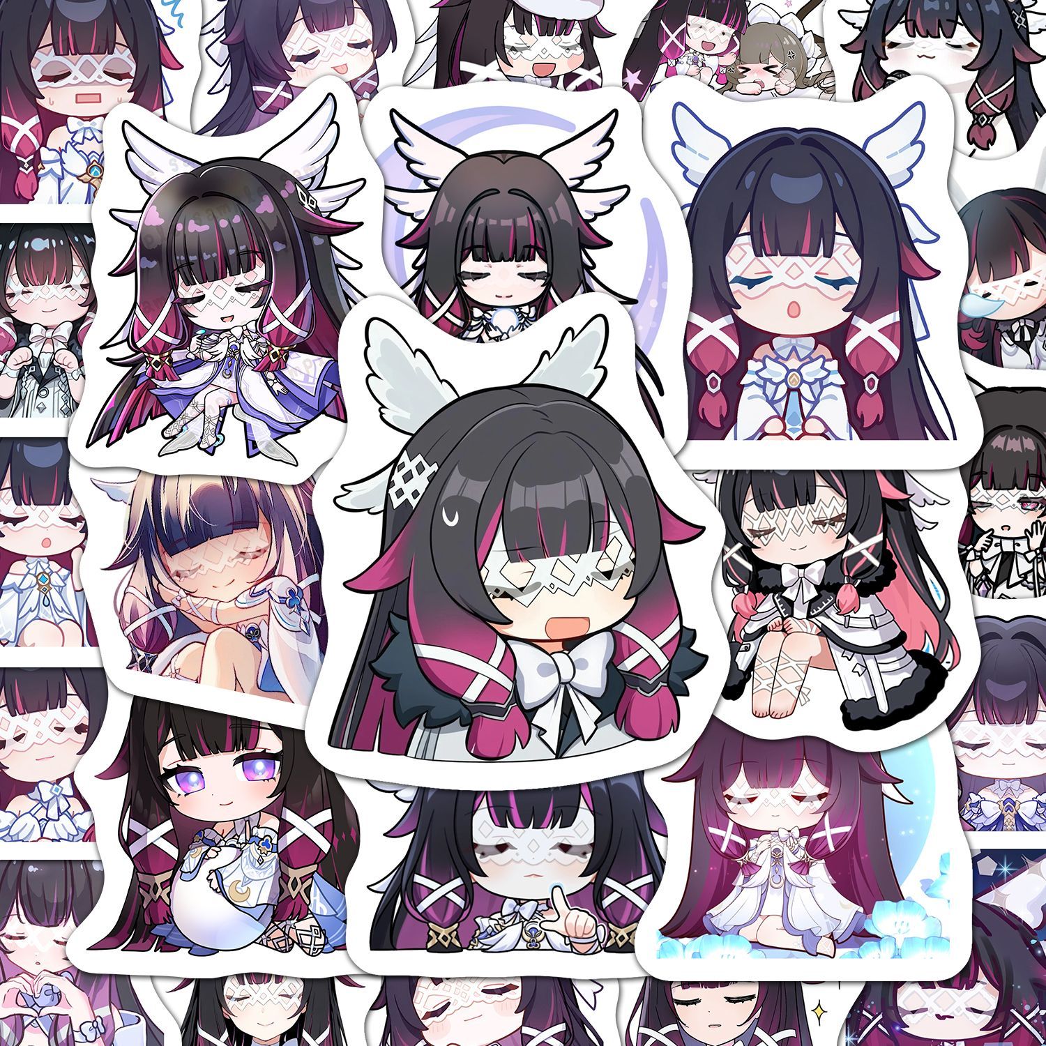 Laptop Original Accessories - 60Pcs Genshin Impact Columbina Anime Student