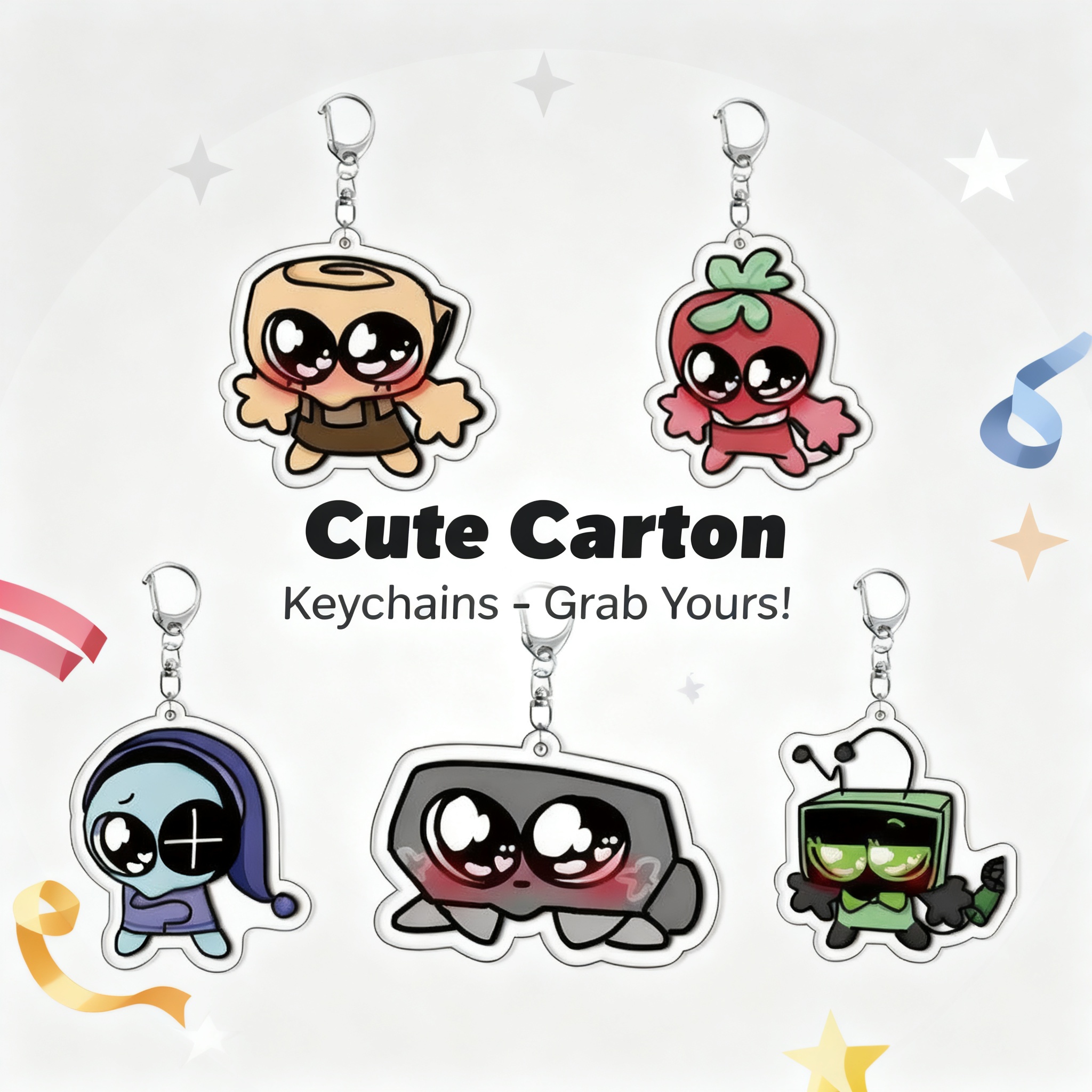 Laptop Original Accessories - Dandys World Plush Scraps Acrylic Keychain