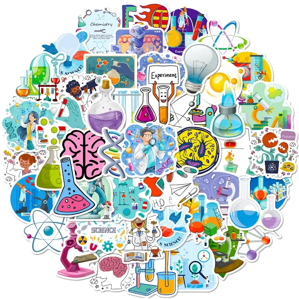 50PCS Cartoon Science Lab Stic - Laptop Accessories Kids avis et prix