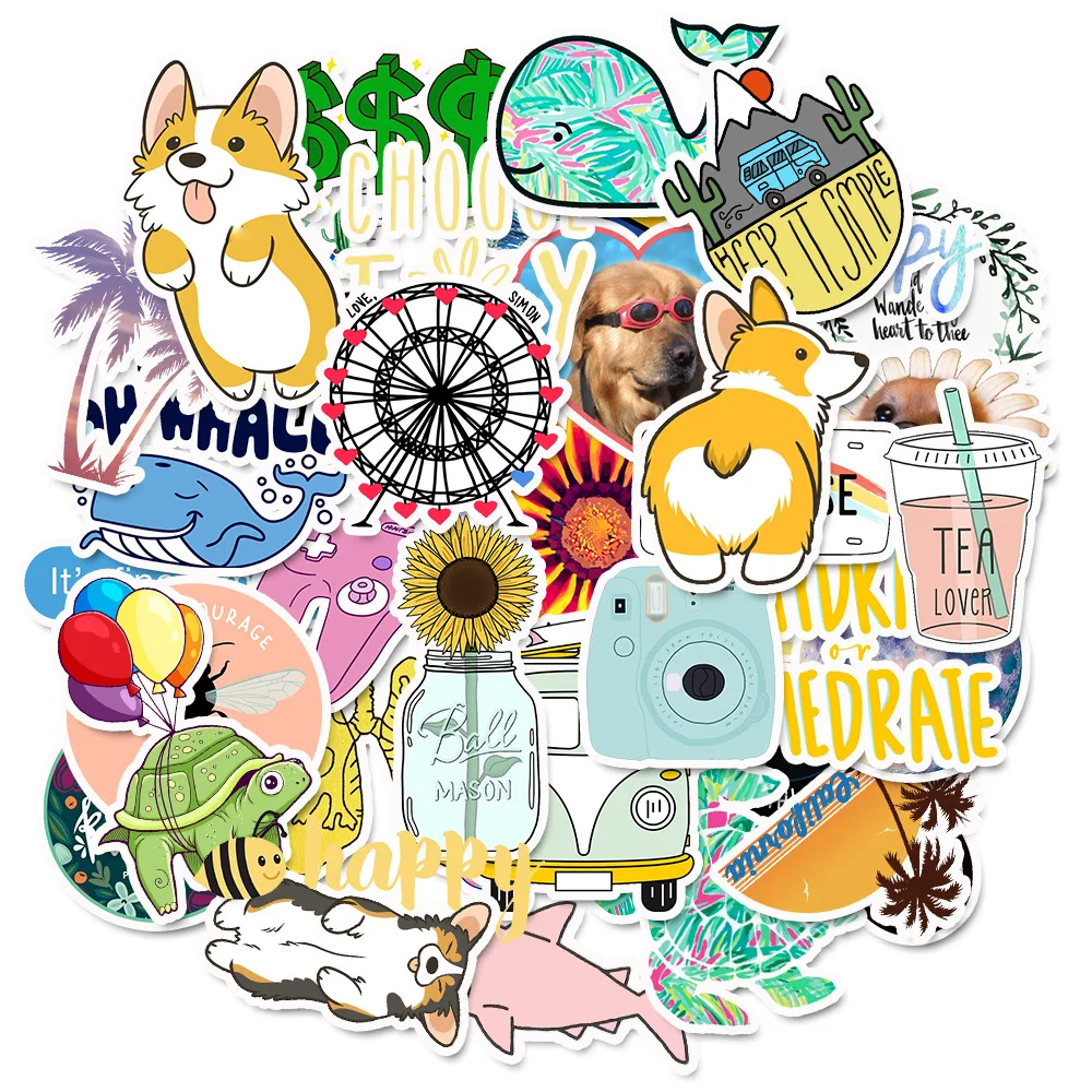 50PCS/Pack Cute Cartoon VSCO G - Laptop Accessories Kids avis et prix