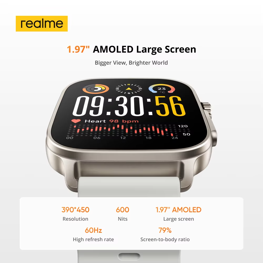 Global Version realme watch 5  - Wrist Rest Gel avis et prix